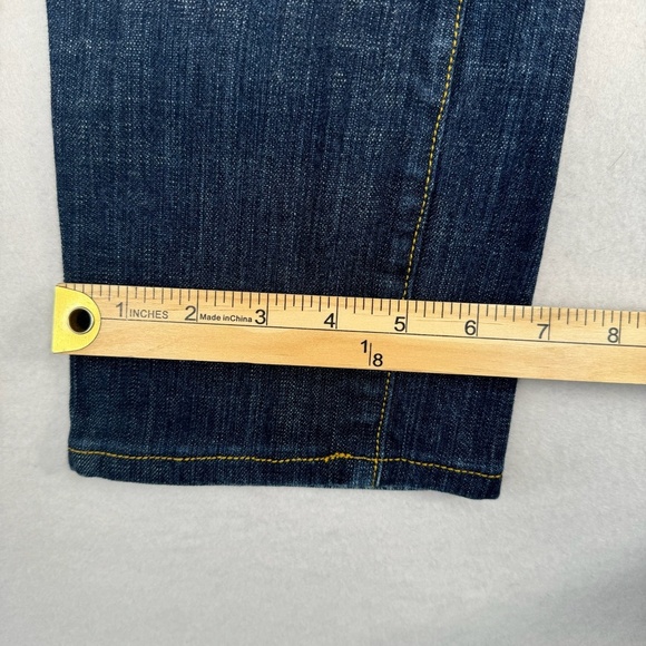 A Chip And Pepper Straight Leg Crop Jean Womens Juniors Sz 7 Dark Wash Low Rise - Picture 12 of 13